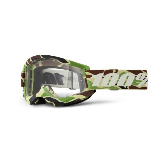 STRATA 2 NEW, brýle 100% War Camo, čiré plexi STRATA 2 NEW, brýle 100% War Camo, čiré plexi