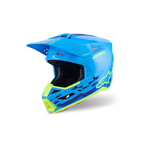 přilba S-M3 FORCE, ALPINESTARS (modrá/žlutá fluo) 2027