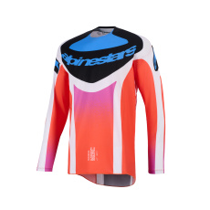 dres TECHSTAR KNIF, ALPINESTARS (světle šedá/oranžová fluo/černá) 2026 dres TECHSTAR KNIF, ALPINESTARS (světle šedá/oranžová fluo/černá) 2026