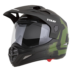 přilba Tour 2.0 Crew, CASSIDA (černá matná/tmavě zelená, plexi s přípravou pro Pinlock) 2026