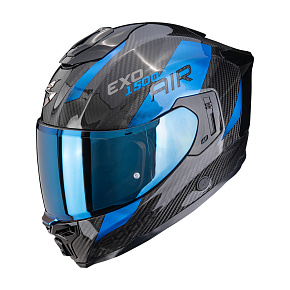 Moto přilba SCORPION EXO-1500 CARBON AIR PLATTED černo/modrá Moto přilba SCORPION EXO-1500 CARBON AIR PLATTED černo/modrá