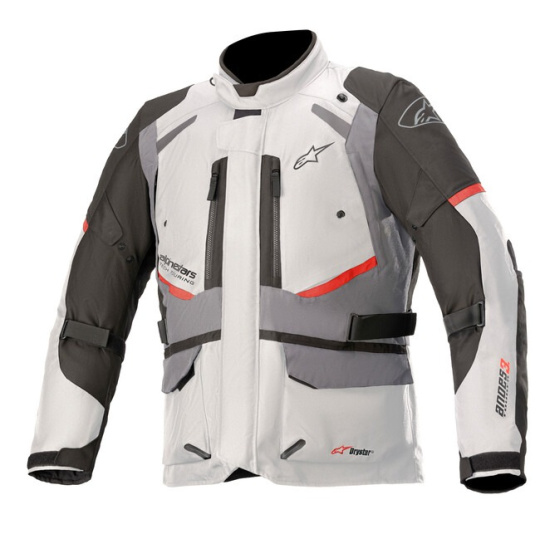 bunda ANDES DRYSTAR, TECH-AIR 5 kompatibilní, ALPINESTARS (světle šedá/tmavě šedá/černá/červená) 2025