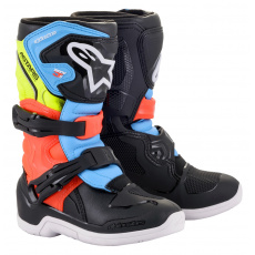 boty TECH 3S KIDS, ALPINESTARS, dětské (černá/žlutá fluo/červená fluo)