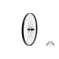 KELLYS Zapletené kolo zadní KLS ASESINO 25 DSC R, 28/29", black KELLYS Zapletené kolo zadní KLS ASESINO 25 DSC R, 28/29", black