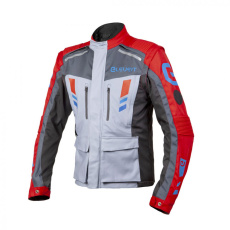 Moto bunda ELEVEIT MUD MAXI šedo/červená Moto bunda ELEVEIT MUD MAXI šedo/červená