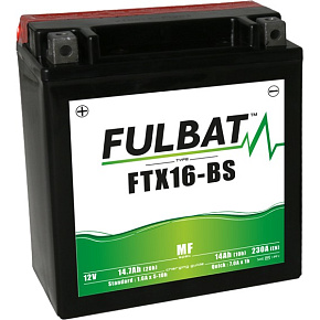 baterie 12V, YTX16-BS, 14Ah, 230A, bezúdržbová MF AGM 150x87x161 FULBAT (vč. balení elektrolytu)