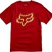 Dětské triko Fox Youth Flame Head Ss Tee Cardinal