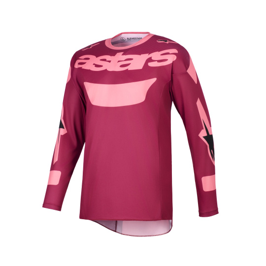 dres RACER RIWAY, ALPINESTARS (tmavě červená/korálová) 2026