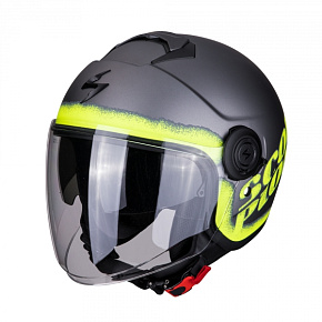 Moto přilba SCORPION EXO-CITY BLURR matná stříbrno/žlutá