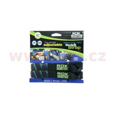 zavazadlové popruhy HD nastavitelné a zesílené, ROK STRAPS (černá/modrá/zelená, šířka 25 mm, pár)