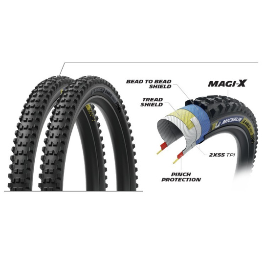 MICHELIN PLÁŠŤ E-WILD FRONT 29x2.40 RACING LINE DARK KEVLAR MAGI-X TS TLR (819950)