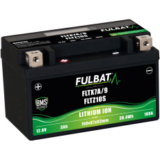lithiová baterie LiFePO4 YTX7A-BS, YTX9-BS, YTZ10S-BS FULBAT 12V, 3Ah, 180A, hmotnost 0,65 kg, 150x87x93 lithiová baterie LiFePO4 YTX7A-BS, YTX9-BS, YTZ10S-BS FULBAT 12V, 3Ah, 180A, hmotnost 0,65 kg, 150x87x93