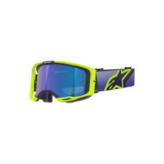 brýle VISION 8 CORP, ALPINESTARS (žlutá fluo/fialová, zrcadlové modré plexi) 2026