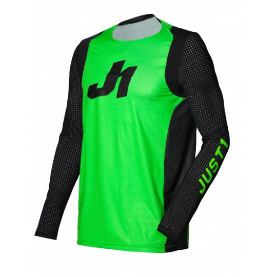 Dětský dres JUST1 J-FLEX ARIA  neonově zeleno/černý