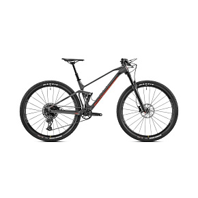 MONDRAKER MONDRAKER F-Podium Carbon DC, nimbus grey/carbon/flame red, size S, 2023 MONDRAKER MONDRAKER F-Podium Carbon DC, nimbus grey/carbon/flame red, size S, 2023