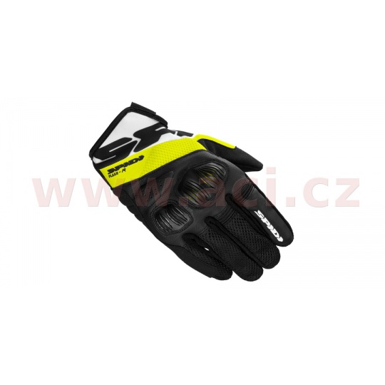 rukavice FLASH R EVO, SPIDI (černé/bílé/žluté fluo)