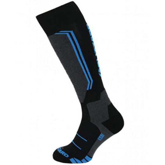 lyžařské ponožky BLIZZARD Allround ski socks junior, black/anthracite/blue