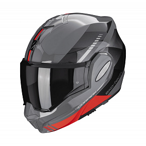 Moto přilba SCORPION EXO-TECH EVO GENRE šedo/černo/červená Moto přilba SCORPION EXO-TECH EVO GENRE šedo/černo/červená