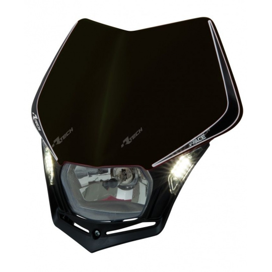 Maska na moto RTECH V-FACE LED černá