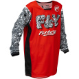 dres KINETIC MUTANT, FLY RACING - USA 2026 dětské (červená/bílá/černá)