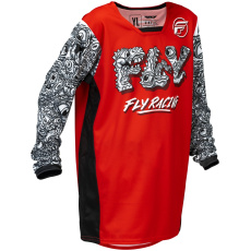 dres KINETIC MUTANT, FLY RACING - USA 2026 dětské (červená/bílá/černá) dres KINETIC MUTANT, FLY RACING - USA 2026 dětské (červená/bílá/černá)