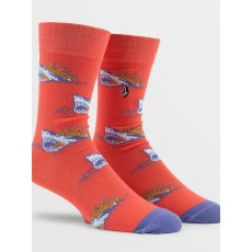 Pánské ponožky Volcom True Socks Scream Red Pánské ponožky Volcom True Socks Scream Red