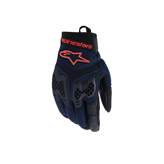 rukavice MANTI AIR, ALPINESTARS (tmavě modrá/červená fluo/černá) 2026