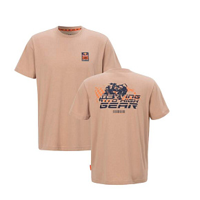 Fanouškovské tričko KTM Red Bull Racing GEAR světle hnědé - S Fanouškovské tričko KTM Red Bull Racing GEAR světle hnědé - S