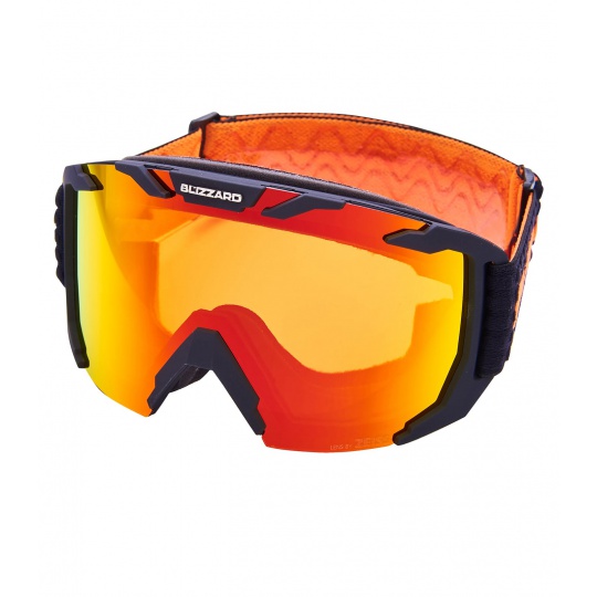 lyžařské brýle BLIZZARD Ski Gog. 925 MDAZWO, black matt, orange2, red REVO SONAR