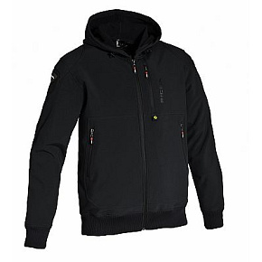 Softshellová moto bunda RICHA ATOM HOODIE černá