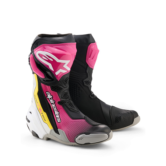 boty SUPERTECH R, ALPINESTARS (černá/bílá/růžová/žlutá) 2026