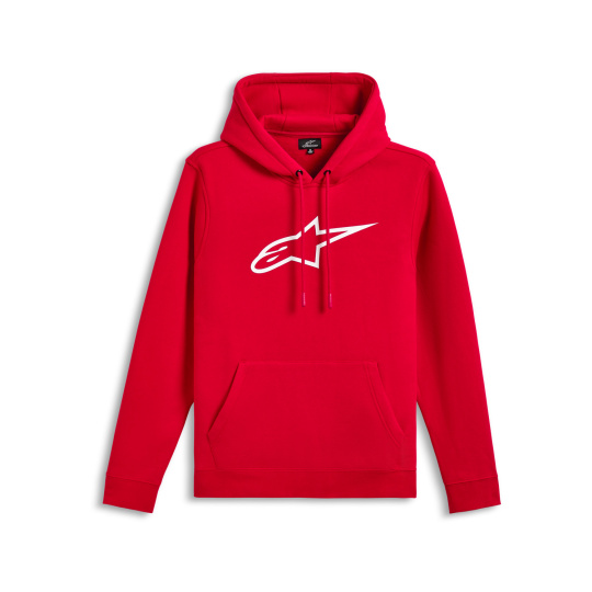 mikina AGELESS HOODIE 3, ALPINESTARS (červená/bílá)
