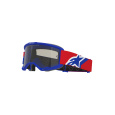 brýle VISION SAND, ALPINESTARS (modrá/červená/bílá, tmavě kouřové plexi) 2026