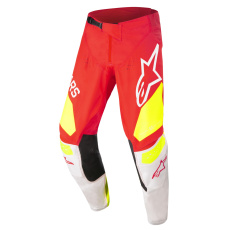 kalhoty TECHSTAR FACTORY, ALPINESTARS (červená fluo/bílá/žlutá) kalhoty TECHSTAR FACTORY, ALPINESTARS (červená fluo/bílá/žlutá)