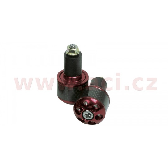 závaží řídítek Carb Ends 1 s redukcí pro vnitřní průměr 18 mm (vnější 28,6 mm), OXFORD (červené, pár)