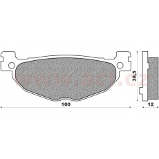 brzdové destičky, ACCOSSATO (směs ST sintered metal) 2 ks v balení brzdové destičky, ACCOSSATO (směs ST sintered metal) 2 ks v balení