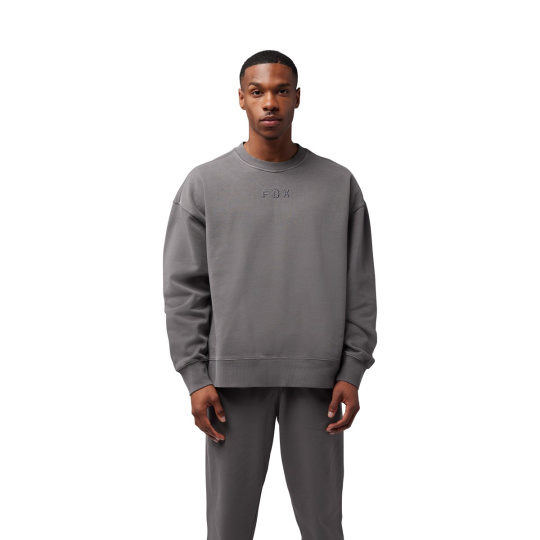 Pánská mikina Fox Wordmark Oversized Fleece Crew  Pewter