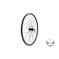 KELLYS Zapletené kolo přední KLS DRAFT DSC 23 F, 27,5", black KELLYS Zapletené kolo přední KLS DRAFT DSC 23 F, 27,5", black