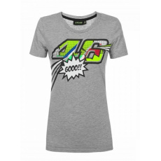 Dámské triko Valentino Rossi VR46 POP ART šedé 352205 Dámské triko Valentino Rossi VR46 POP ART šedé 352205