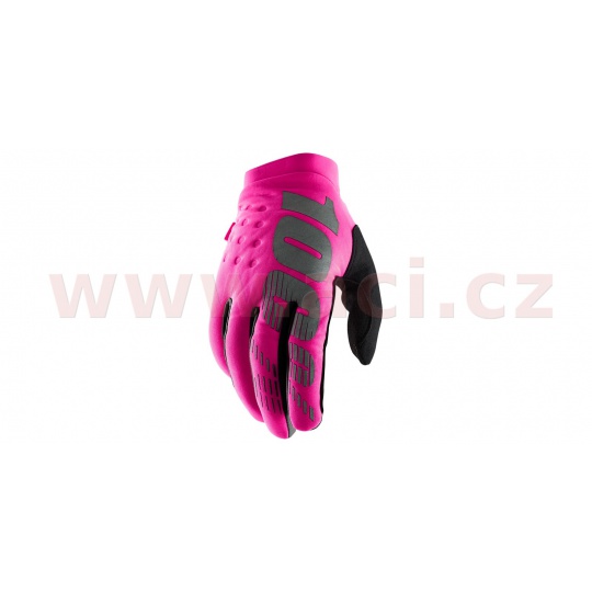 rukavice BRISKER, 100% dámské (růžová/černá)