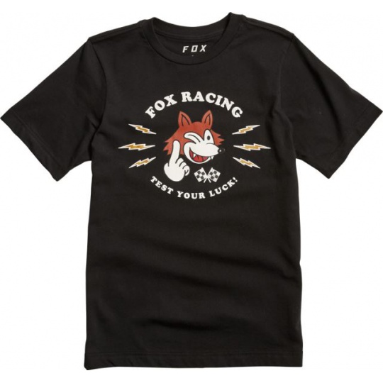 Dětské triko Fox Youth Test Your Luck Ss Tee Black