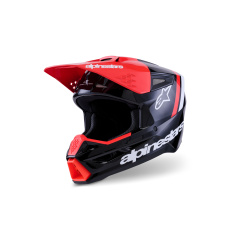 přilba S-M3 RADIUM, ALPINESTARS (černá/červená fluo/bílá) 2026
