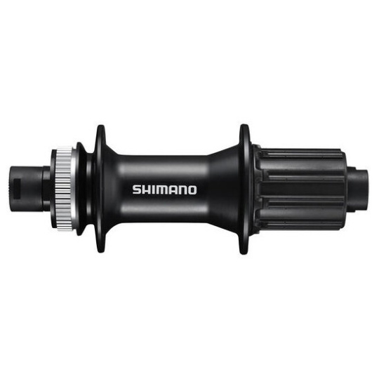 náboj disc SHIMANO FH-MT400-B 32děr Center lock 12mm e-thru-axle 148mm 8-11 rychlostí zadní černý