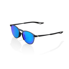 sluneční brýle LEGERE ROUND Soft Tact Black, 100% (modré chrom sklo)