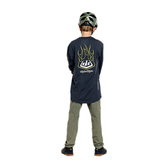 TLD DĚTSKÝ DRES S DLOUHÝM RUKÁVEM YOUTH RUCKUS RIDE LONG SLEEVE TEE PRESSED CARBON (38603200)