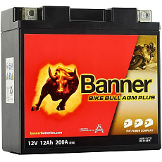 baterie AGM PLUS 12V, BGT14B-4, 12Ah, 200A, BANNER Bike Bull AGM PLUS 150x70x145