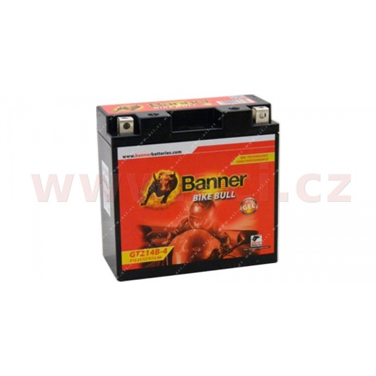 baterie gelová 12V, YT14B-4, 12Ah, 200A, BANNER Bike Bull GEL 150x70x145