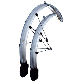 blatníky set OLYMPIK 26" Lux se zástěrkou, 60 mm, stříbrné blatníky set OLYMPIK 26" Lux se zástěrkou, 60 mm, stříbrné