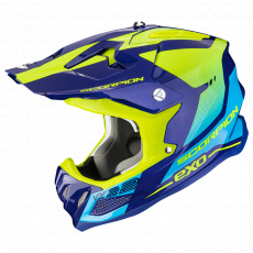 Moto přilba SCORPION VX-22 AIR ATTIS modro/fluo žlutá