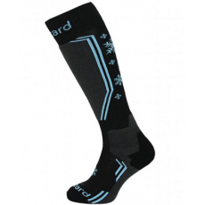 lyžařské ponožky BLIZZARD Viva Warm ski socks, black/grey/blue lyžařské ponožky BLIZZARD Viva Warm ski socks, black/grey/blue